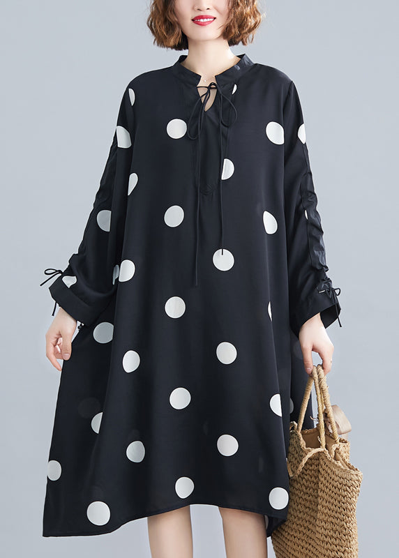 Polk Dot Print Plus Size Women Dress Summer Casual Loose Dresses