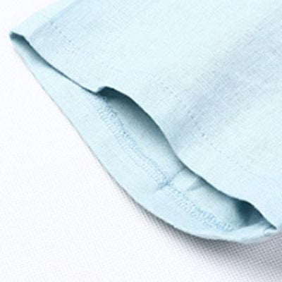 baggy linen sundress stylish Short Sleeve Embroidered Flax Irregular Red Dress