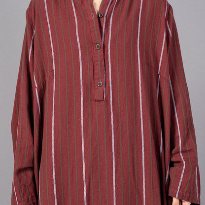 boutique black striped 2018 Loose fitting stand collar clothing dresses fine baggy pockets maxi dresses