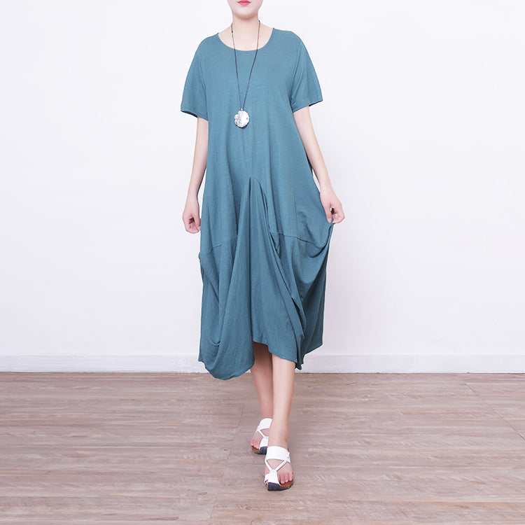 boutique green linen caftans plus size clothing o neck linen maxi dress 2018 asymmetric hem linen caftans