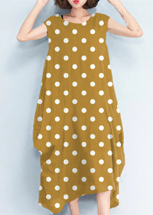 2025 Blue Flowers natural cotton polyester dress oversize sleeveless traveling dress Elegant kaftans