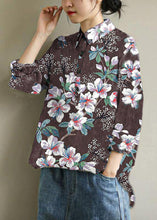 Load image into Gallery viewer, French lapel fall Tunic Wardrobes blue dotted blouses