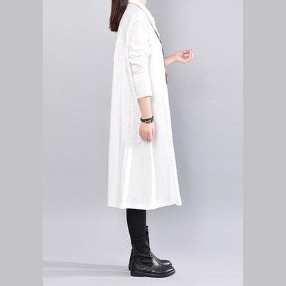 fashion white linen shift dress casual holiday dresses Fine Cinched solid color linen cotton dress