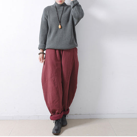 gray cozy oversized knit sweaters tops warm woman winter sweaters 2025 classic