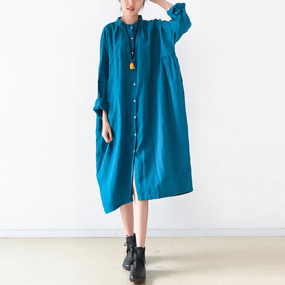 Plus Size Linen Dresses 2025 Trend Blue Oversize Shirts Caftans Fall Outfits