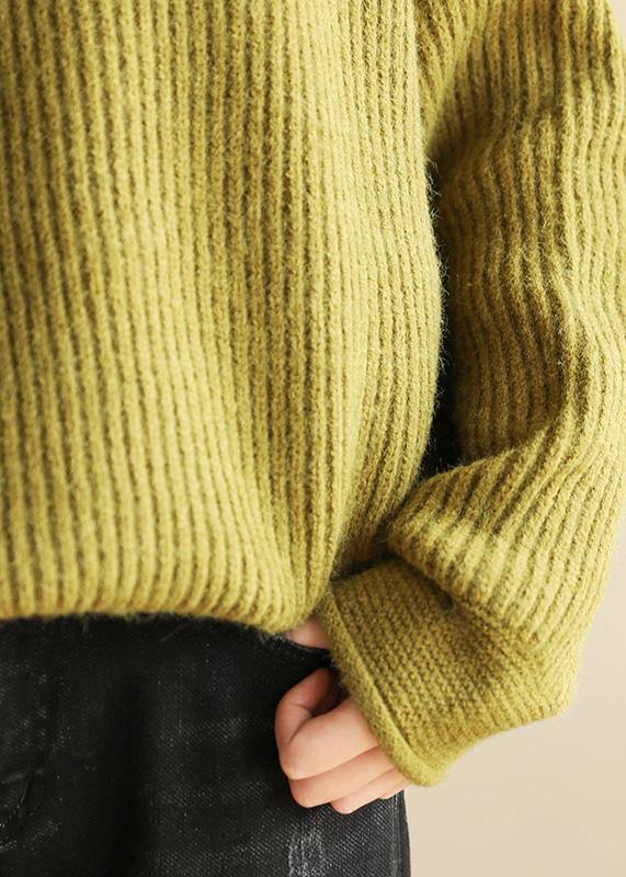 spring o neck brown sweaters casual long sleeve crane tops - SooLinen