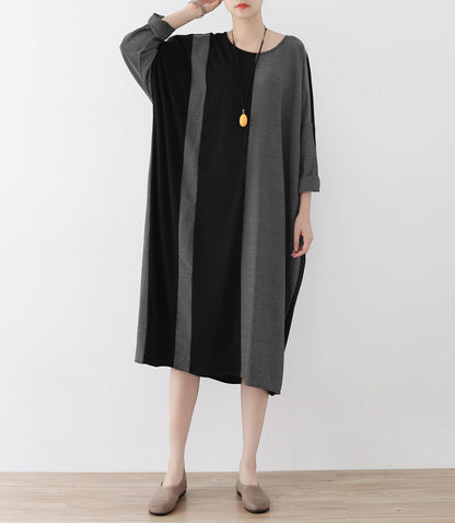 the lost 2025 strip cotton caftans fashion cotton dresses long oversized casual outfits
