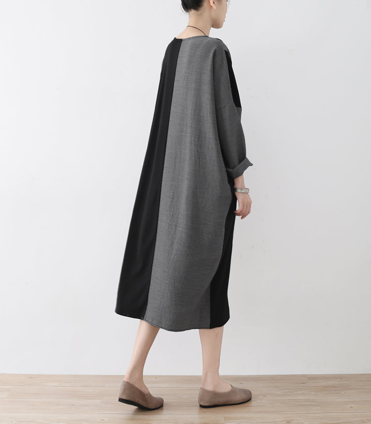 the lost 2025 strip cotton caftans fashion cotton dresses long oversized casual outfits