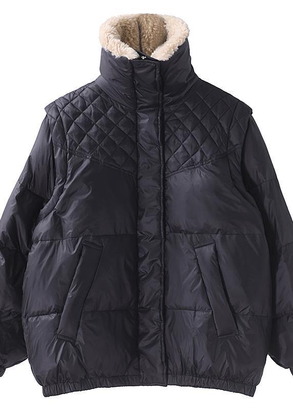 fine trendy plus size winter jacket winter coats black warm zippered women short outwear - SooLinen