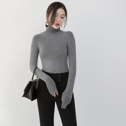 vintage gray winter sweater Loose fitting high neck vintage  knitted sweaters