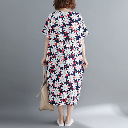 women floral chiffon dresses oversized o neck chiffon maxi dress boutique baggy dresses caftans