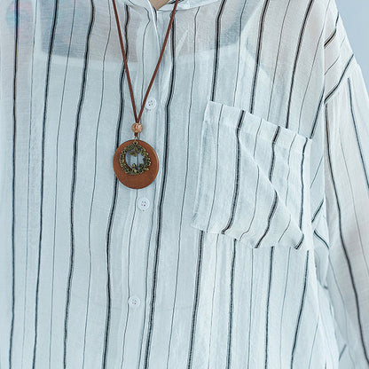 women white pure cotton dress casual dress women long sleeve Hooded striped clothing dress