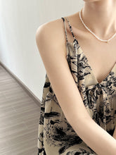Load image into Gallery viewer, Women Summer Artsy Floral Ink-print Vest Dress
