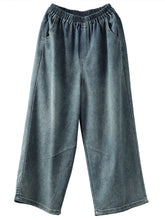 Load image into Gallery viewer, Women Casual Soft Solid Pocket Denim Straight-leg Pants