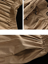 Load image into Gallery viewer, Women Summer Solid Pleat Button Pocket Wide-leg Pants