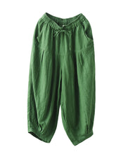 Load image into Gallery viewer, Plus Size Women Summer Solid Pocket Pleat Drawstring Harem Pants