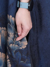 Load image into Gallery viewer, Plus Size Women Casual Retro Flower 100% Rayon Stitching Dress