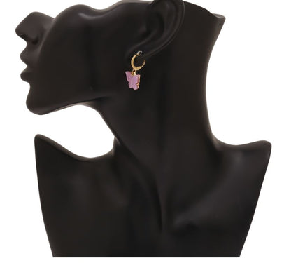 Jewelry design ins style geometric necklace temperament color small butterfly wild short necklace