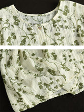 Load image into Gallery viewer, Women Summer Floral Drawstring Pleat Loose Cardigan Dress