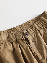 Load image into Gallery viewer, Plus Size Women Summer Casual Solid Pocket Wide-leg Cotton Pants