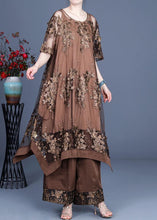 Load image into Gallery viewer, 2021 Summer Irregular Dress Wide Leg Pants Suspender Skirt Three Piece Set