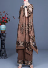 Load image into Gallery viewer, 2021 Summer Irregular Dress Wide Leg Pants Suspender Skirt Three Piece Set