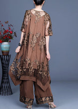 Load image into Gallery viewer, 2021 Summer Irregular Dress Wide Leg Pants Suspender Skirt Three Piece Set
