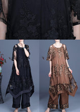 Load image into Gallery viewer, 2021 Summer Irregular Dress Wide Leg Pants Suspender Skirt Three Piece Set