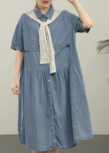 Load image into Gallery viewer, 2021 Wash Casual Lace Shawl Two Piece Denim Dress