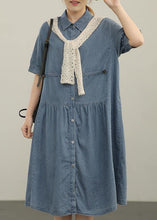 Load image into Gallery viewer, 2021 Wash Casual Lace Shawl Two Piece Denim Dress