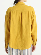 Plus Size Turndown Collar Long Sleeve Women Embroidered Loose Shirt