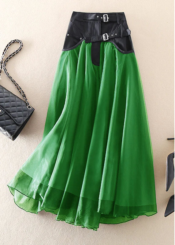 French Purple fashion Patchwork Tulle Skirts Spring