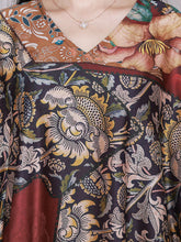 Load image into Gallery viewer, Women Summer Vintage Flower Spliced Loose Silk Dress
