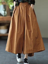 Load image into Gallery viewer, Women Summer Solid Pleat Button Pocket Wide-leg Pants
