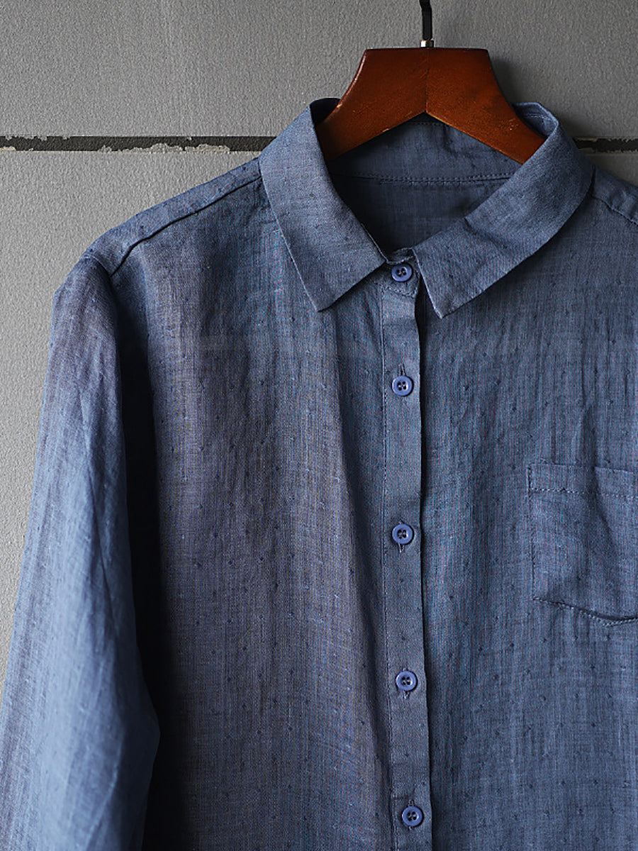 Women Summer Casual Classic Solid Pocket RamieT-shirt