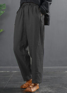 French Spring Wide Leg Pants Unique Yellow Inspiration Elastic Waist Wild Pants