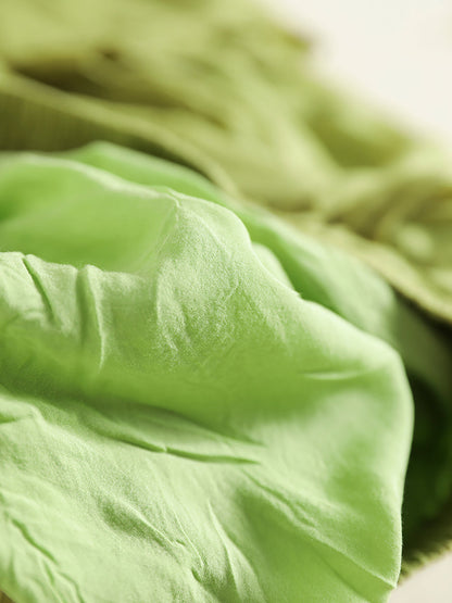 Women Summer Solid Pleat Pocket Thin Ramie Harem Pants