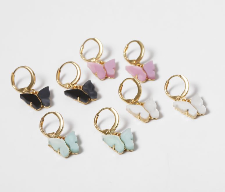 Jewelry design ins style geometric necklace temperament color small butterfly wild short necklace