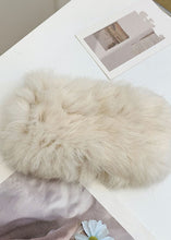 Load image into Gallery viewer, Art Beige Fuzzy Fur Fluffy Leather And Fur Hat