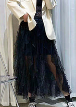Load image into Gallery viewer, Art Black fashion Sequins Ruffles Fall Skirts