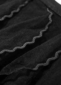 Art Black fashion Sequins Ruffles Fall Skirts
