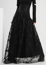 Load image into Gallery viewer, Art Black tie waist Butterfly Tulle Skirt Spring