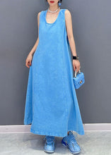 Load image into Gallery viewer, Art Blue Peter Pan Collar Patchwork Coat And Dress Denim Two Pieces Set Spring