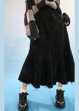 Load image into Gallery viewer, Art Red Wraped Patchwork Corduroy Skirt Winter