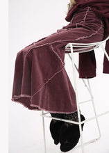 Load image into Gallery viewer, Art Red Wraped Patchwork Corduroy Skirt Winter