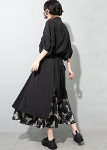 Load image into Gallery viewer, Art black Asymmetrical print Patchwork Skirts Spring
