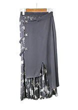 Load image into Gallery viewer, Art black Asymmetrical print Patchwork Skirts Spring