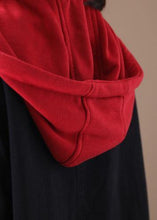 Load image into Gallery viewer, Art denim black Plus Size clothes Shirts hooded Button Down coats