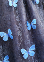 Load image into Gallery viewer, Beautiful Blue Elastic Waist Tulle Jacquard Fall Skirt