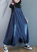 Load image into Gallery viewer, Beautiful Blue Oversized Pockets Denim Overalls Jumpsuit Summer